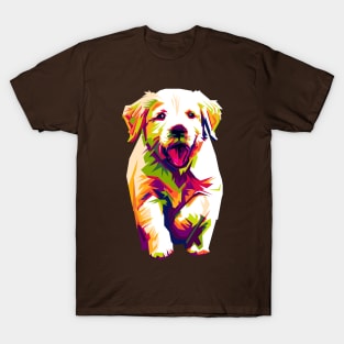 Dog cat geometric in pop art T-Shirt